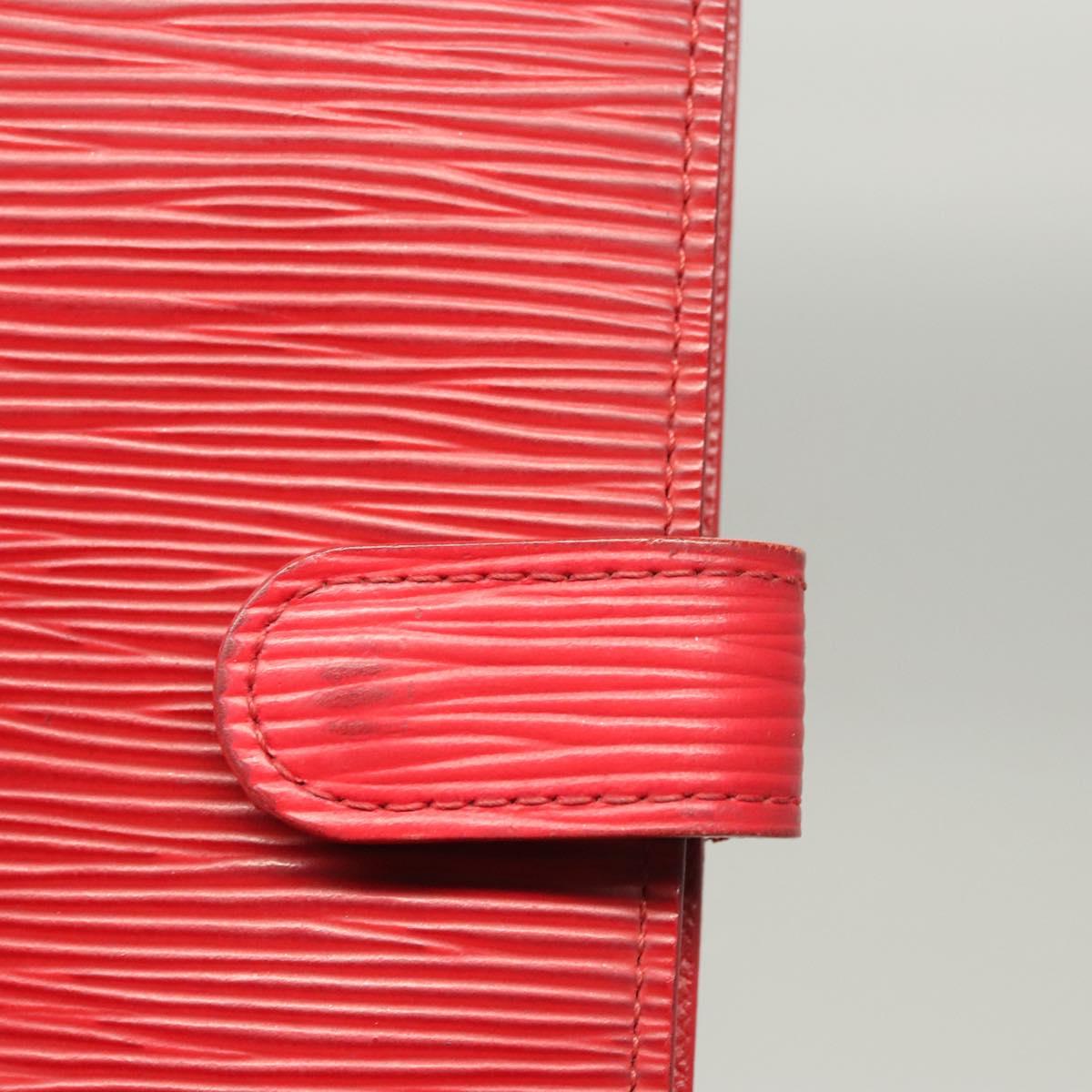 LOUIS VUITTON Epi Agenda PM Day Planner Cover Red R20057 LV Auth 118196