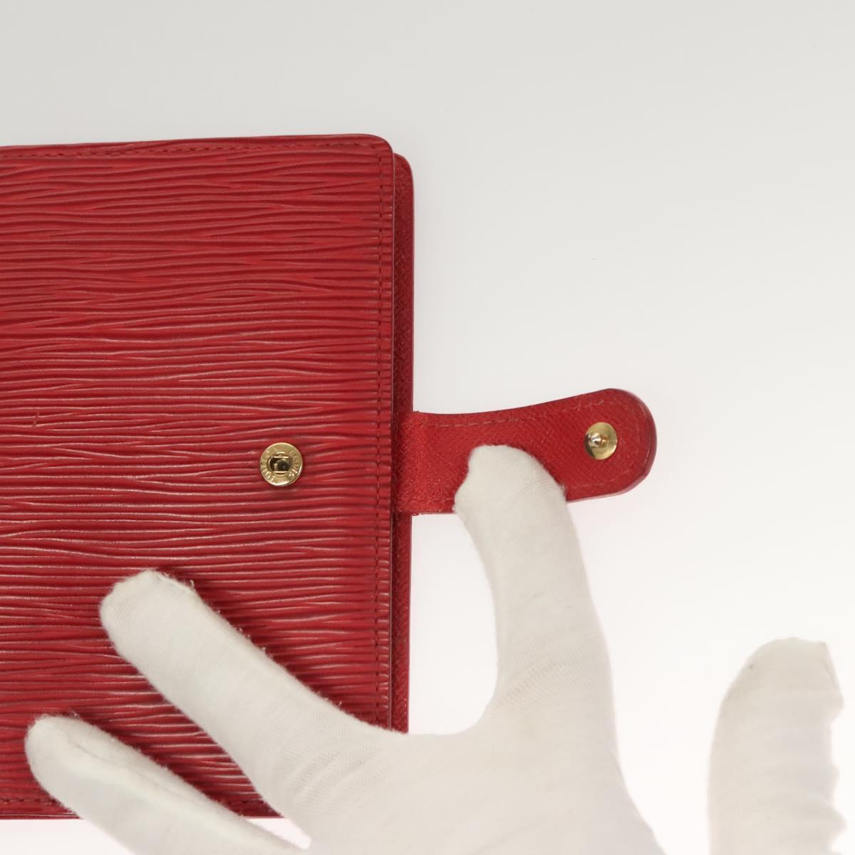 LOUIS VUITTON Epi Agenda PM Day Planner Cover Red R20057 LV Auth 118196