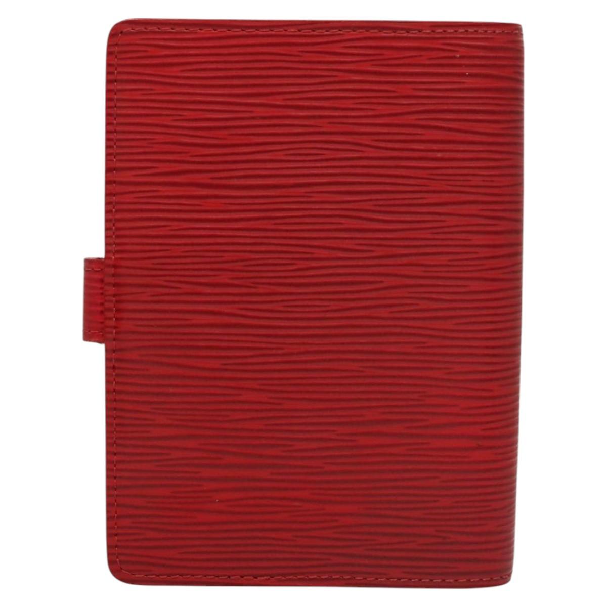 LOUIS VUITTON Epi Agenda PM Day Planner Cover Red R20057 LV Auth 118196