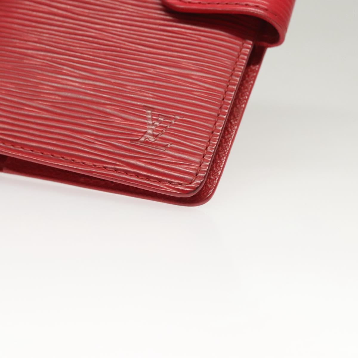 LOUIS VUITTON Epi Agenda PM Day Planner Cover Red R20057 LV Auth 118196