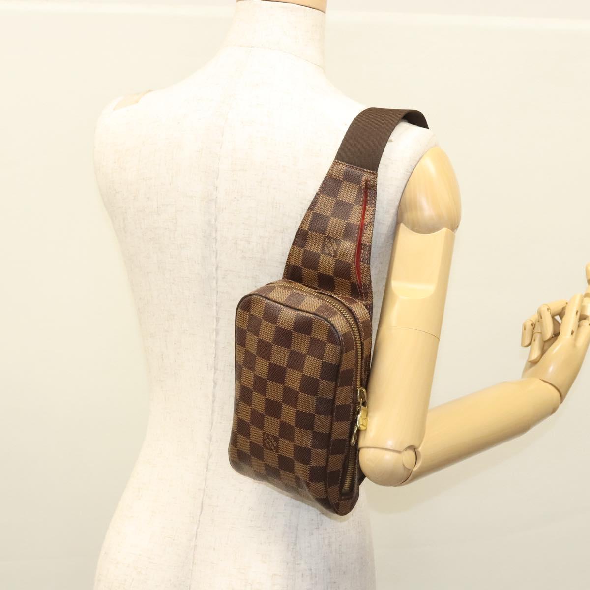 LOUIS VUITTON Damier Ebene Geronimos Shoulder Bag N51994 LV Auth 118197