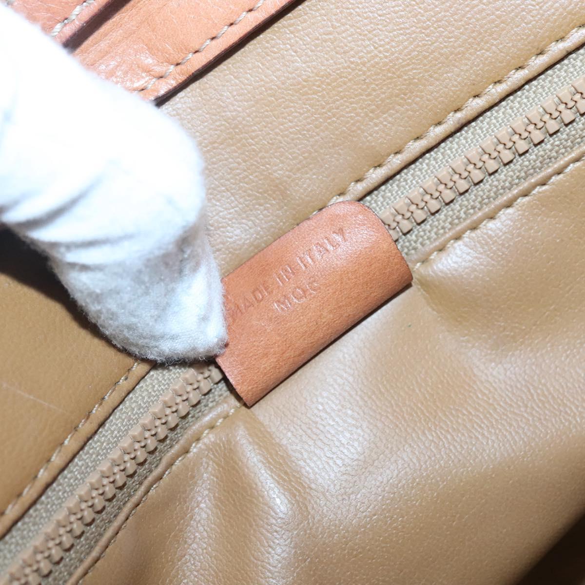 CELINE Macadam Canvas Shoulder Bag PVC Leather Brown Gold Auth 118208