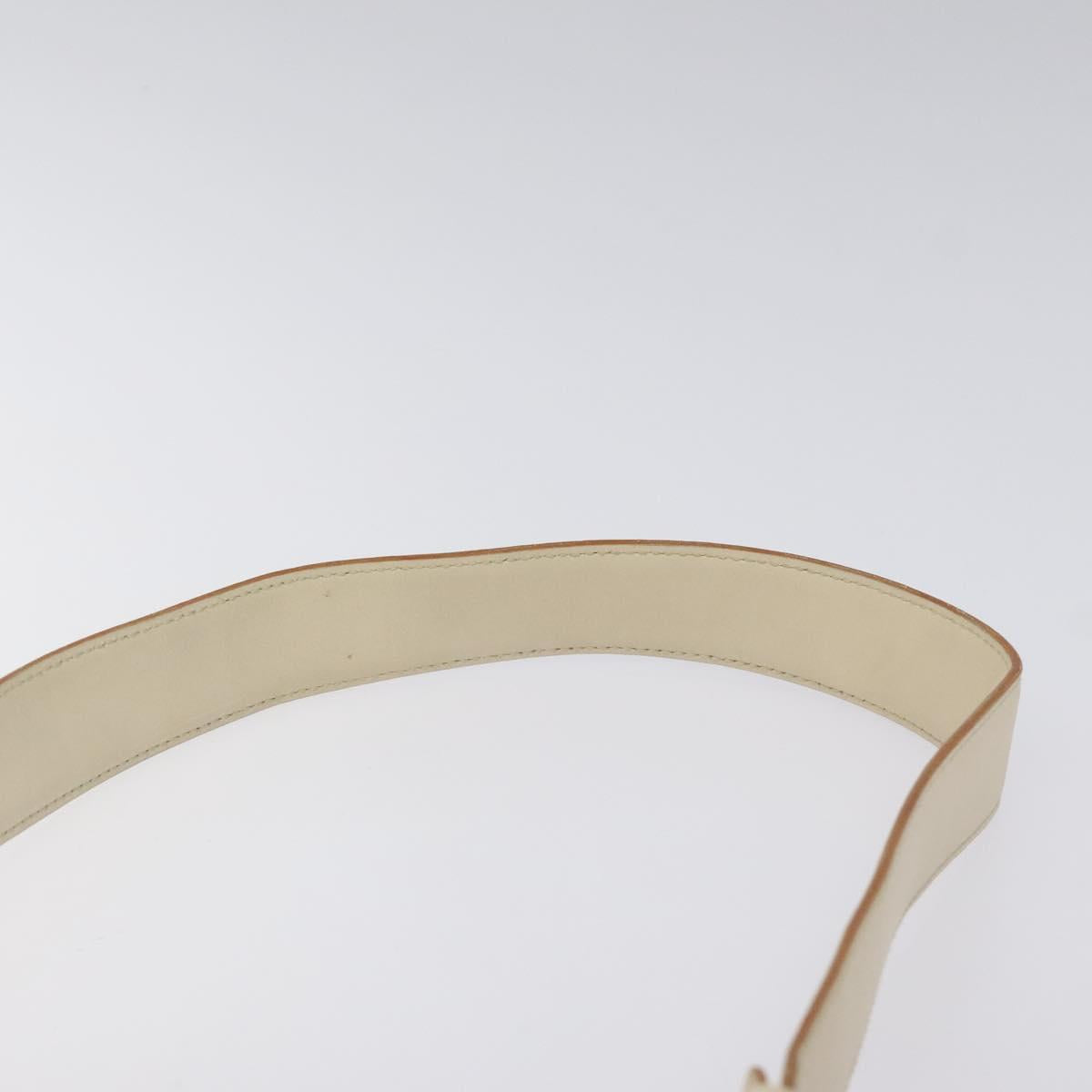 Salvatore Ferragamo Shoulder Bag Vinyl Clear Beige Auth 118213