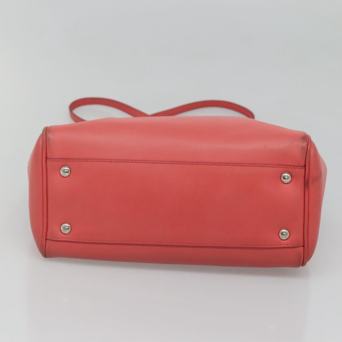 Salvatore Ferragamo Hand Bag Leather 2way Pink Silver Auth 118214