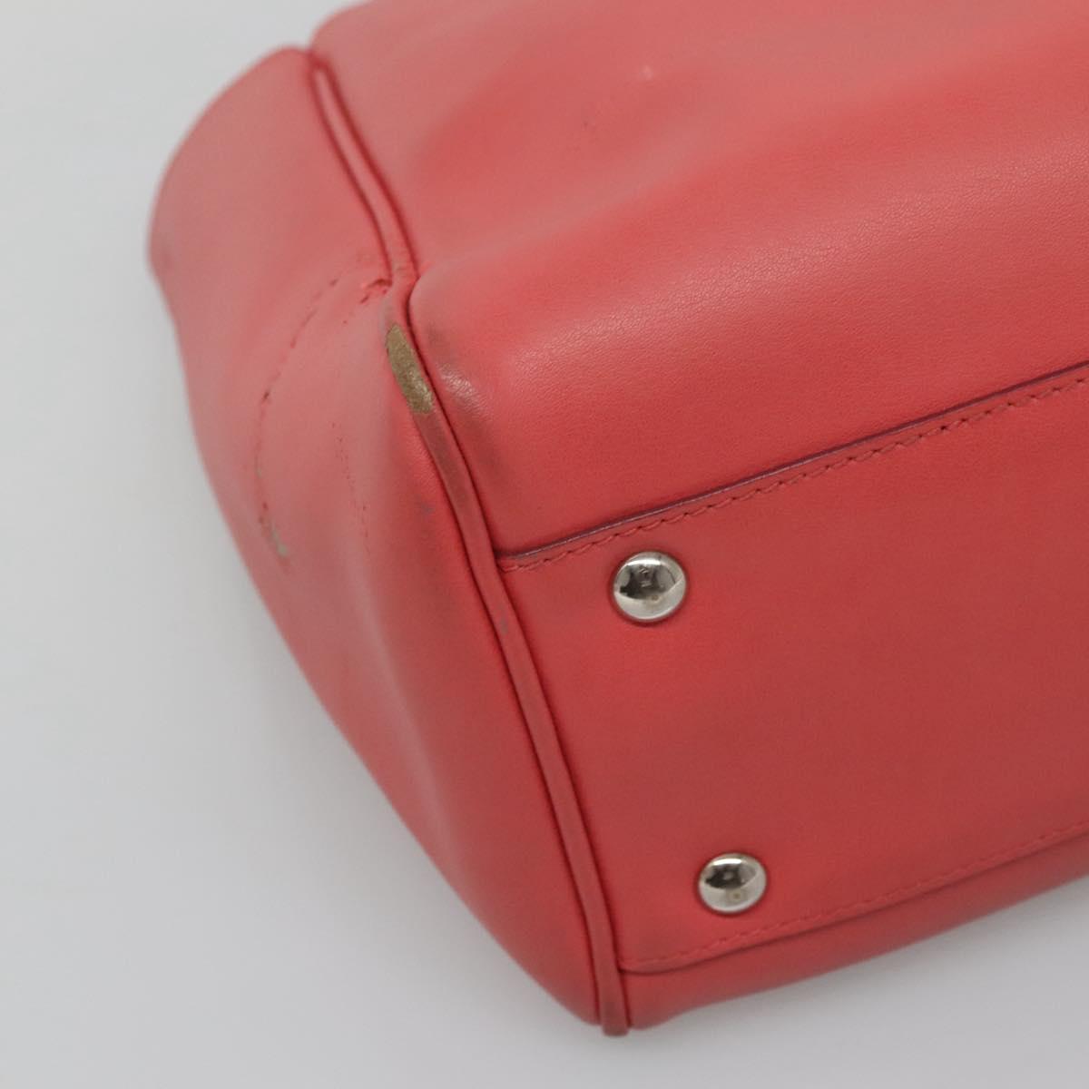 Salvatore Ferragamo Hand Bag Leather 2way Pink Silver Auth 118214