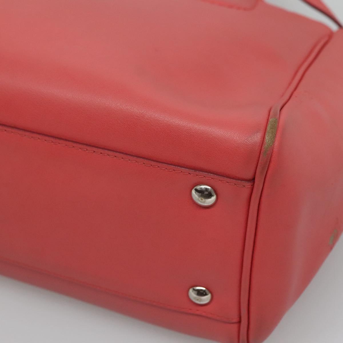 Salvatore Ferragamo Hand Bag Leather 2way Pink Silver Auth 118214