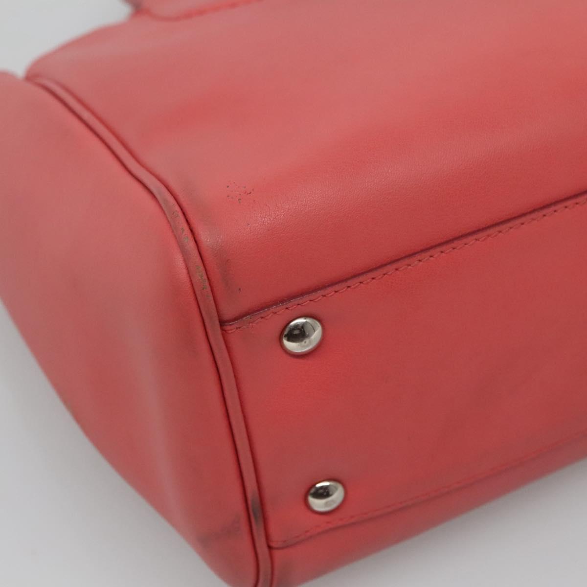 Salvatore Ferragamo Hand Bag Leather 2way Pink Silver Auth 118214