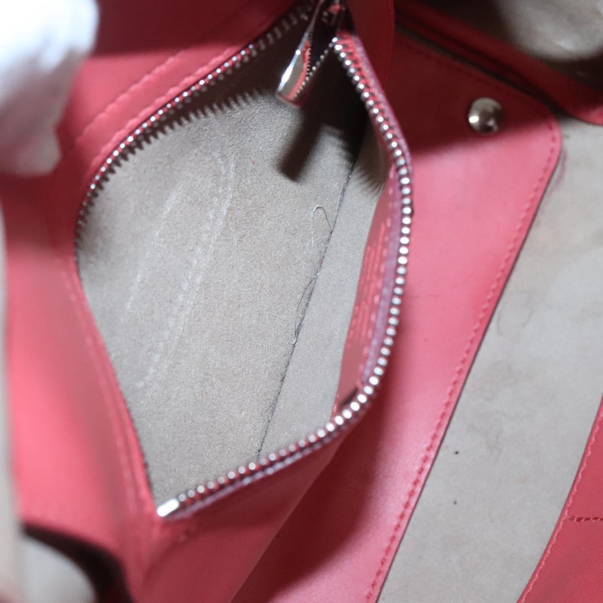 Salvatore Ferragamo Hand Bag Leather 2way Pink Silver Auth 118214