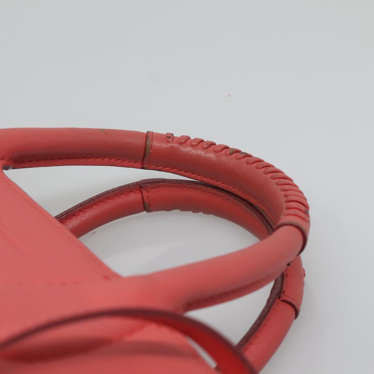 Salvatore Ferragamo Hand Bag Leather 2way Pink Silver Auth 118214