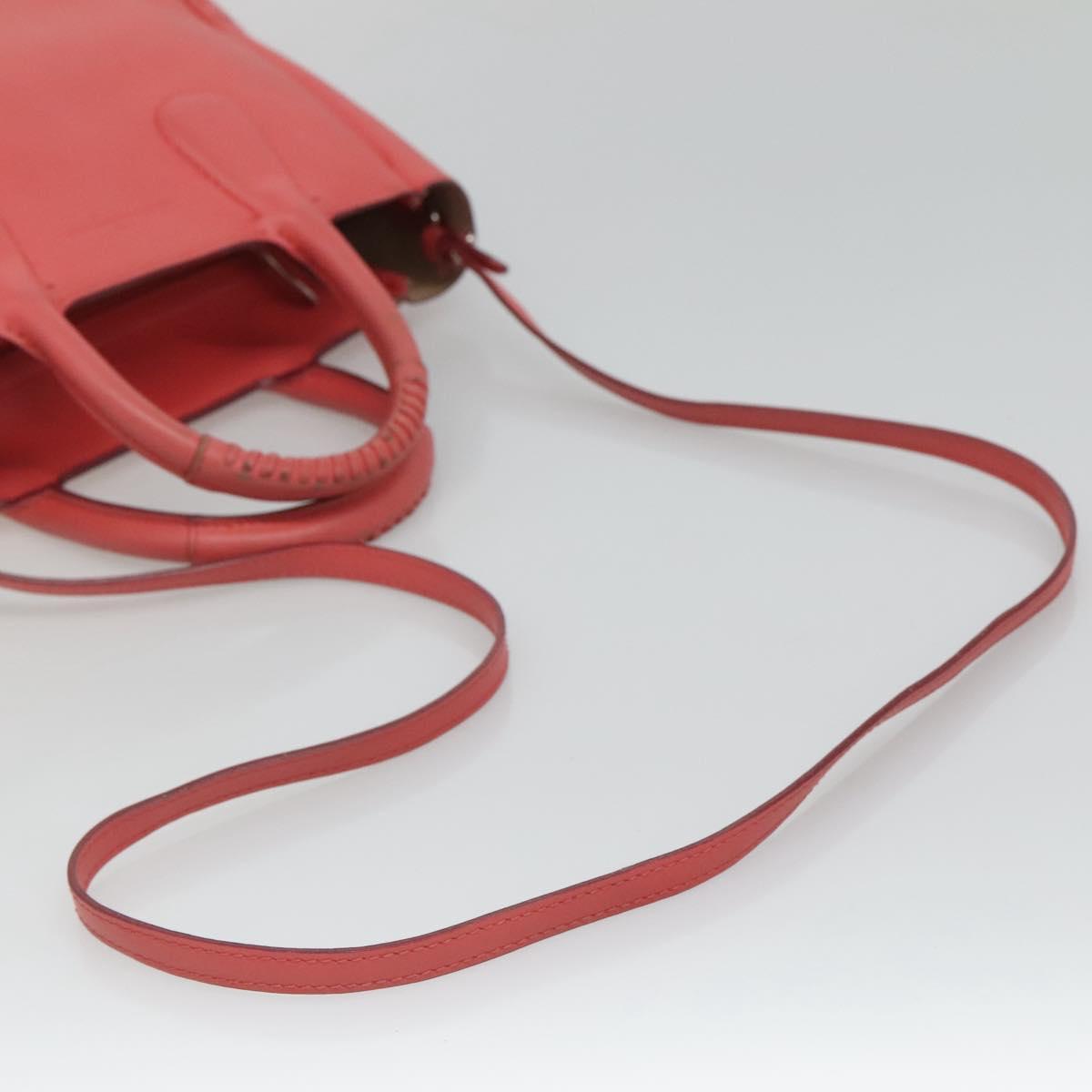 Salvatore Ferragamo Hand Bag Leather 2way Pink Silver Auth 118214