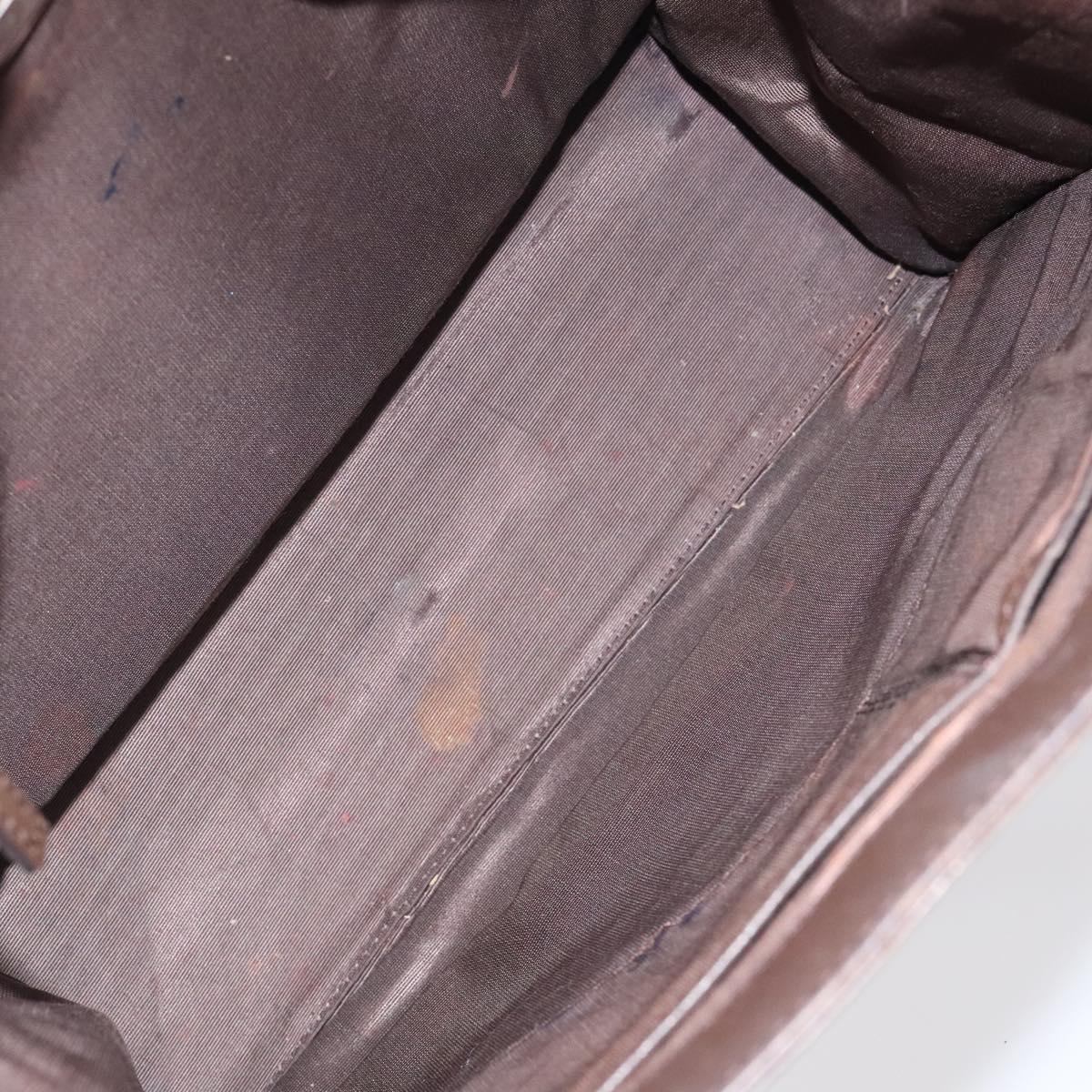 BURBERRY Nova Check Tote Bag Canvas Beige Silver Auth 118228