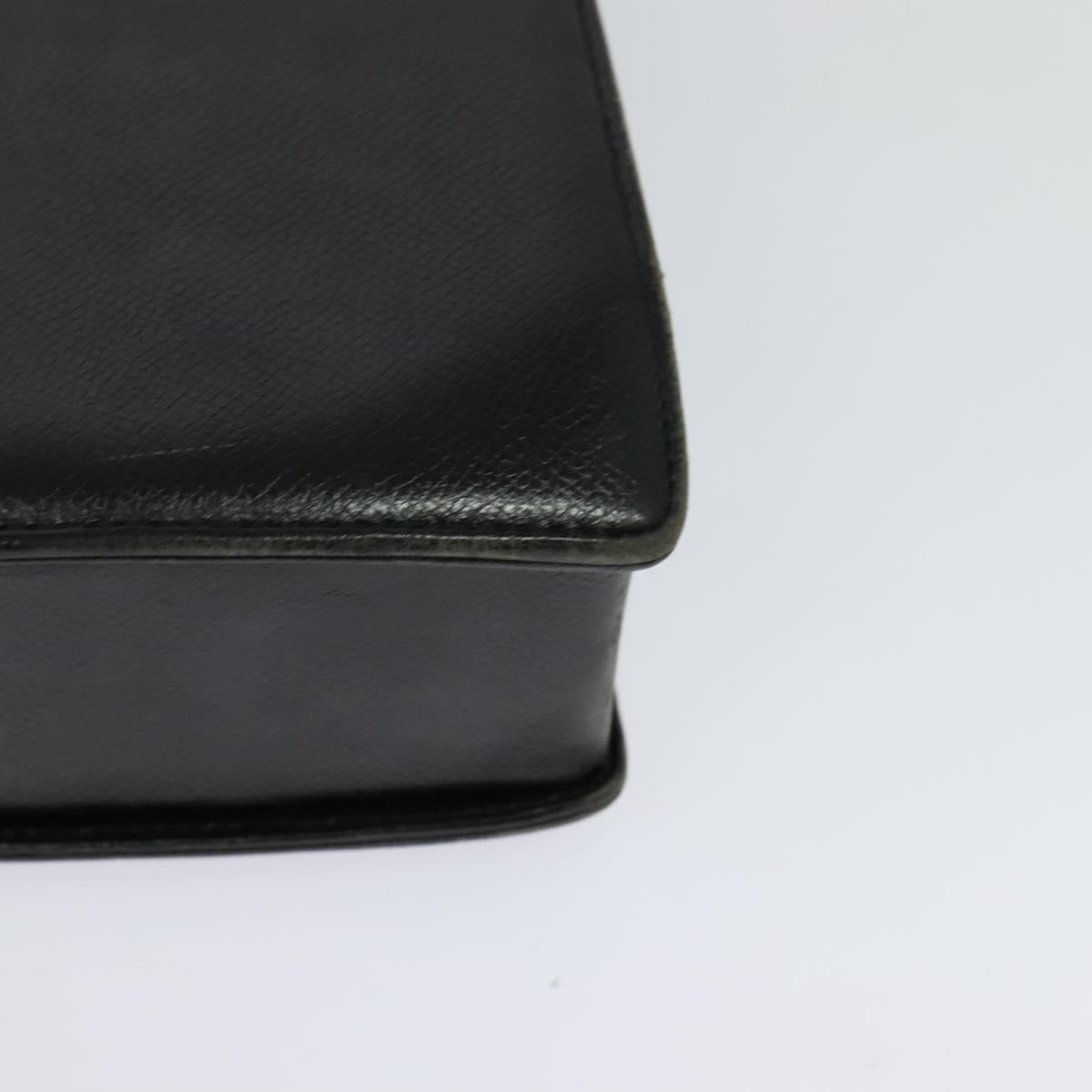 VALENTINO Hand Bag Leather 2way Black Gold Auth 118234