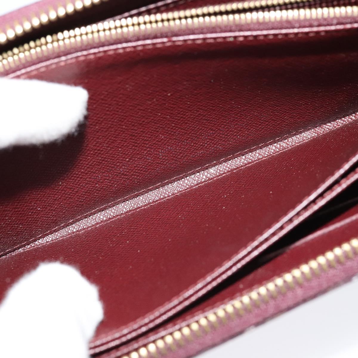 LOUIS VUITTON Damie Payette Zippy Wallet Long Wallet Red N63174 LV Auth 118242A