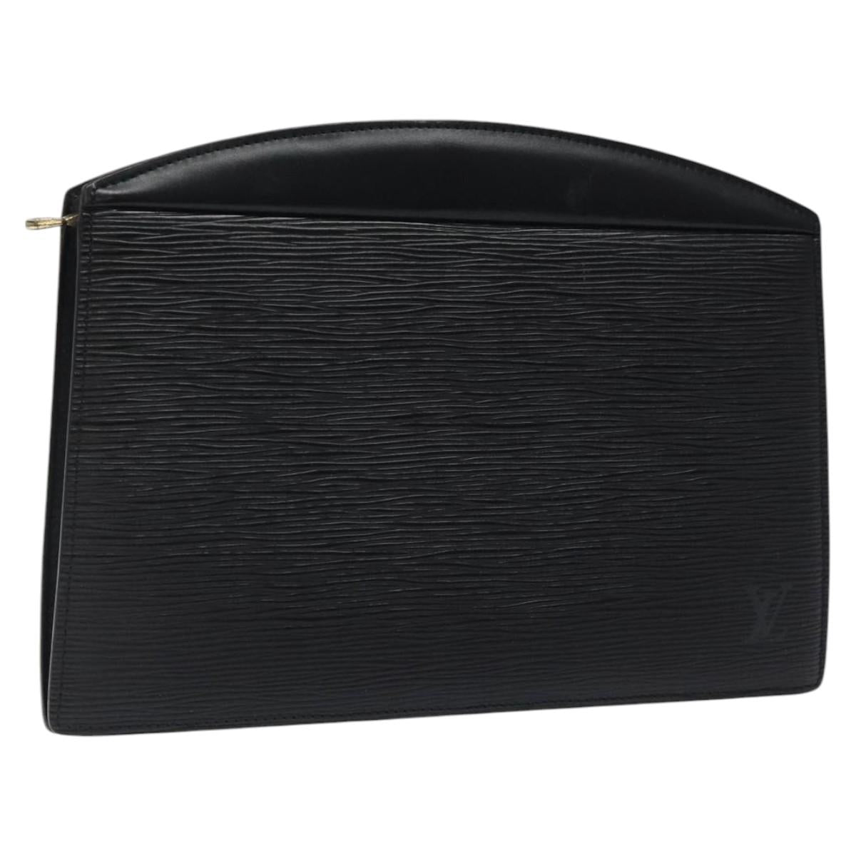 LOUIS VUITTON Epi Trousse Crete Pouch Black M48402 LV Auth 118247