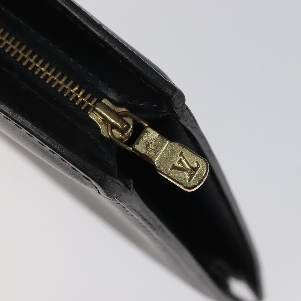 LOUIS VUITTON Epi Trousse Crete Pouch Black M48402 LV Auth 118247