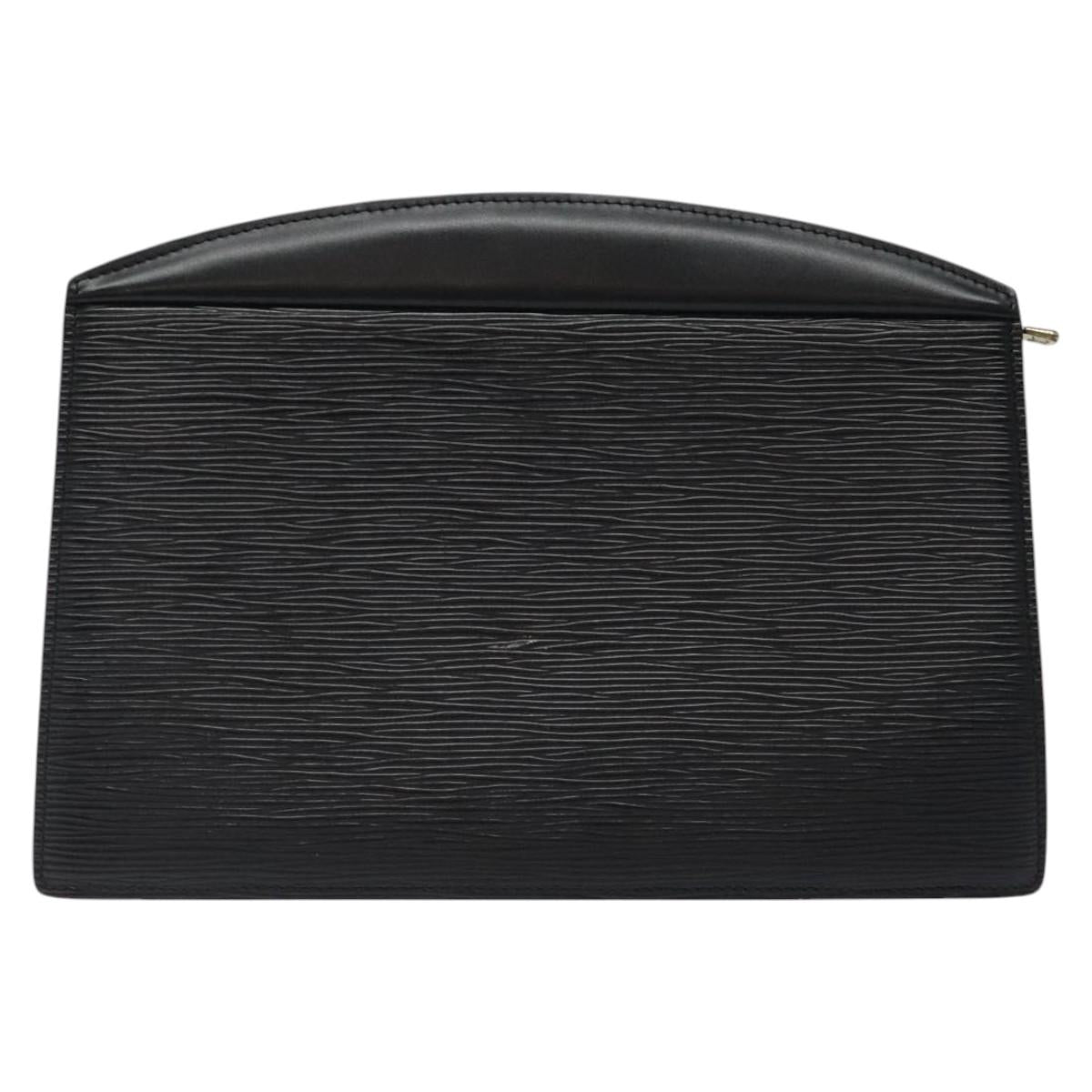 LOUIS VUITTON Epi Trousse Crete Pouch Black M48402 LV Auth 118247