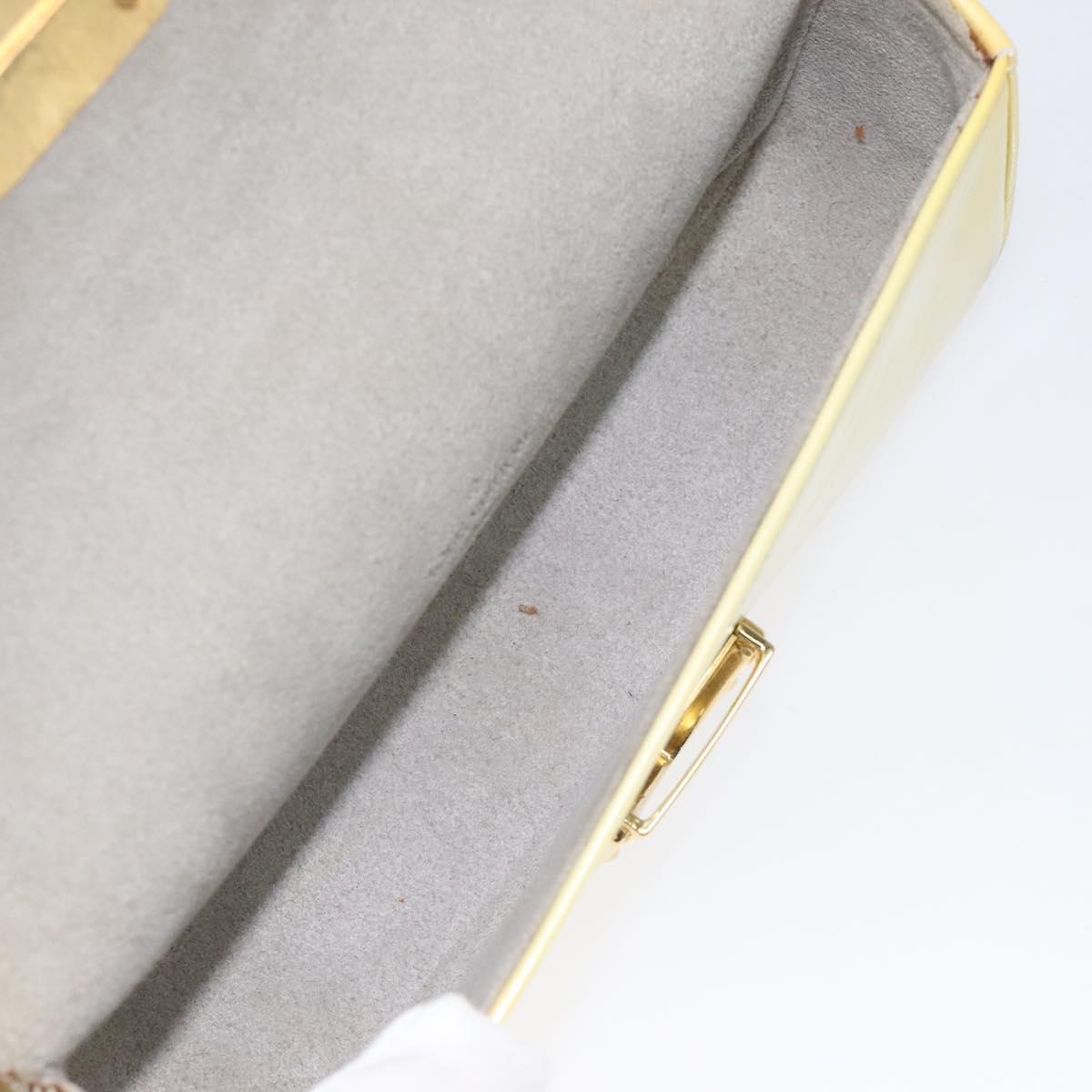 LOUIS VUITTON Vernis Pochette lagoon Glasses Case Perle M91801 LV Auth 118256