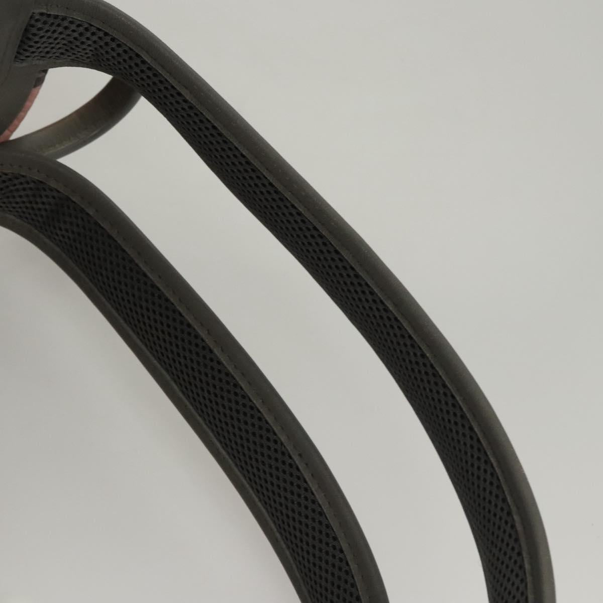 MCM Vicetos Logogram Backpack PVC Leather Pink Silver Auth 118259