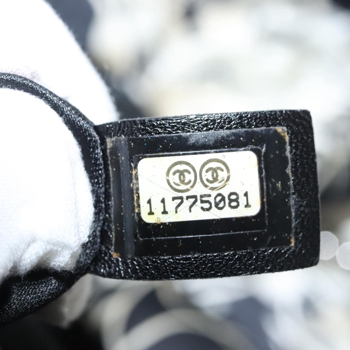 CHANEL Matelasse Chain Shoulder Bag Silk Black CC Auth 118262