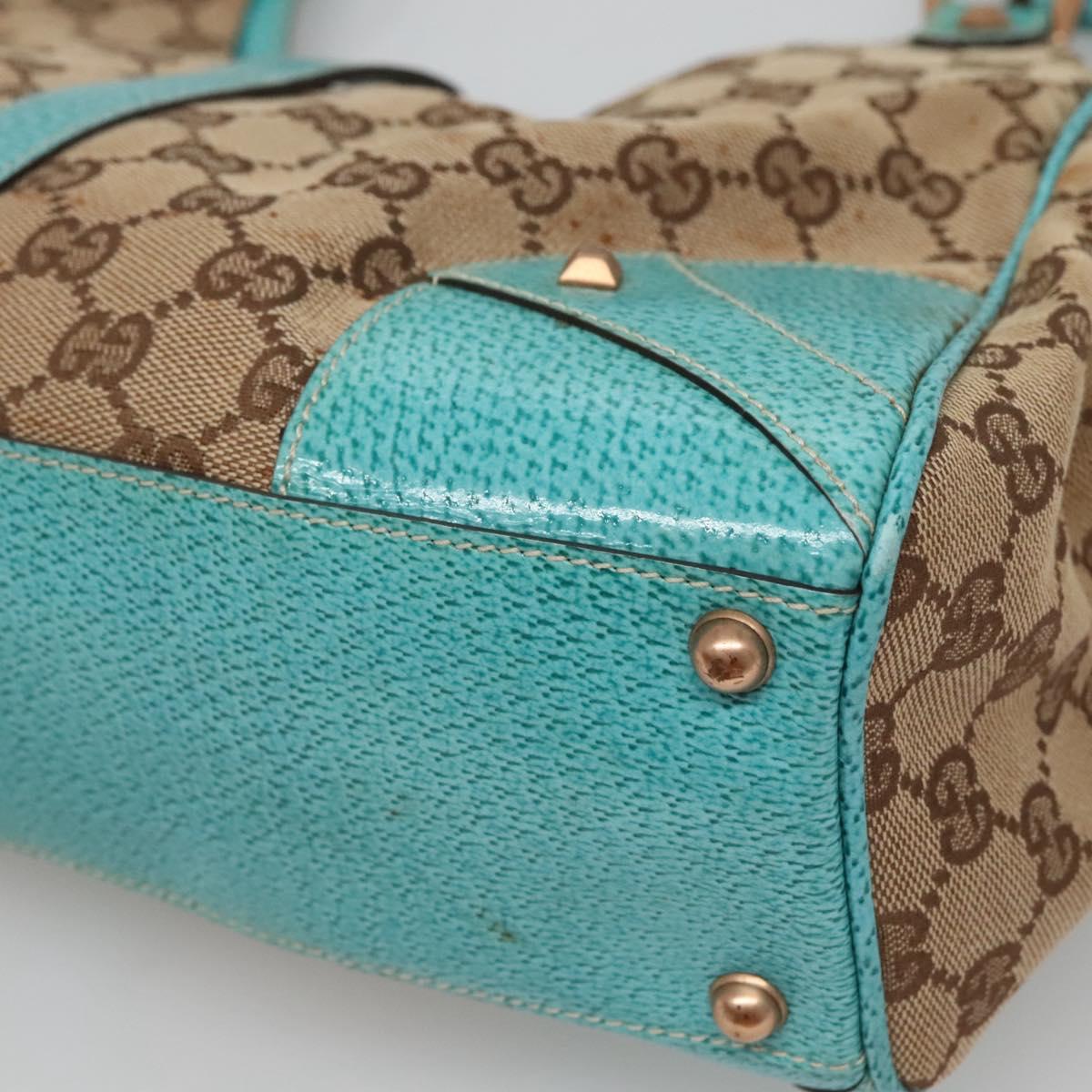 GUCCI GG Canvas Jackie Shoulder Bag Beige 124407 Auth 118283