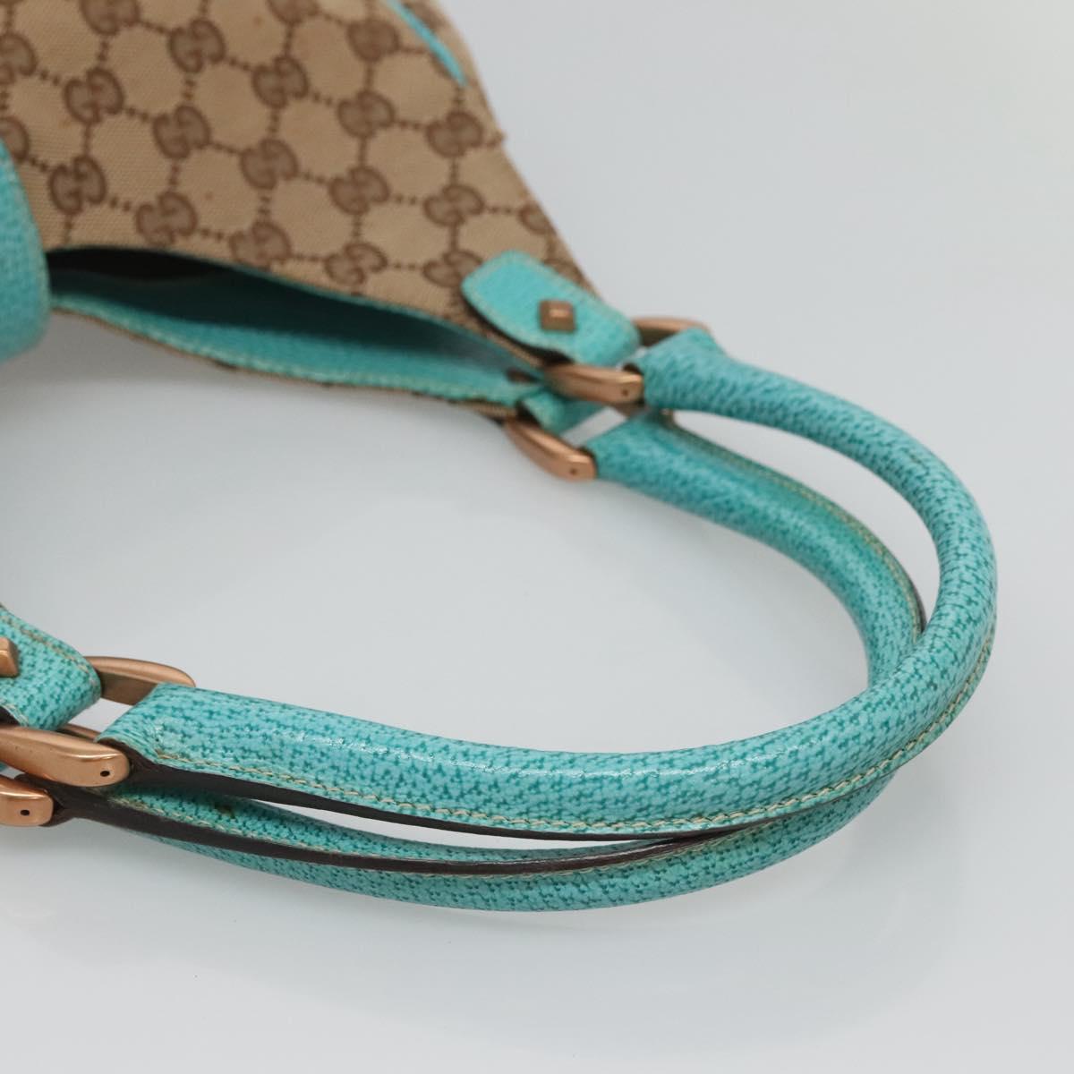 GUCCI GG Canvas Jackie Shoulder Bag Beige 124407 Auth 118283