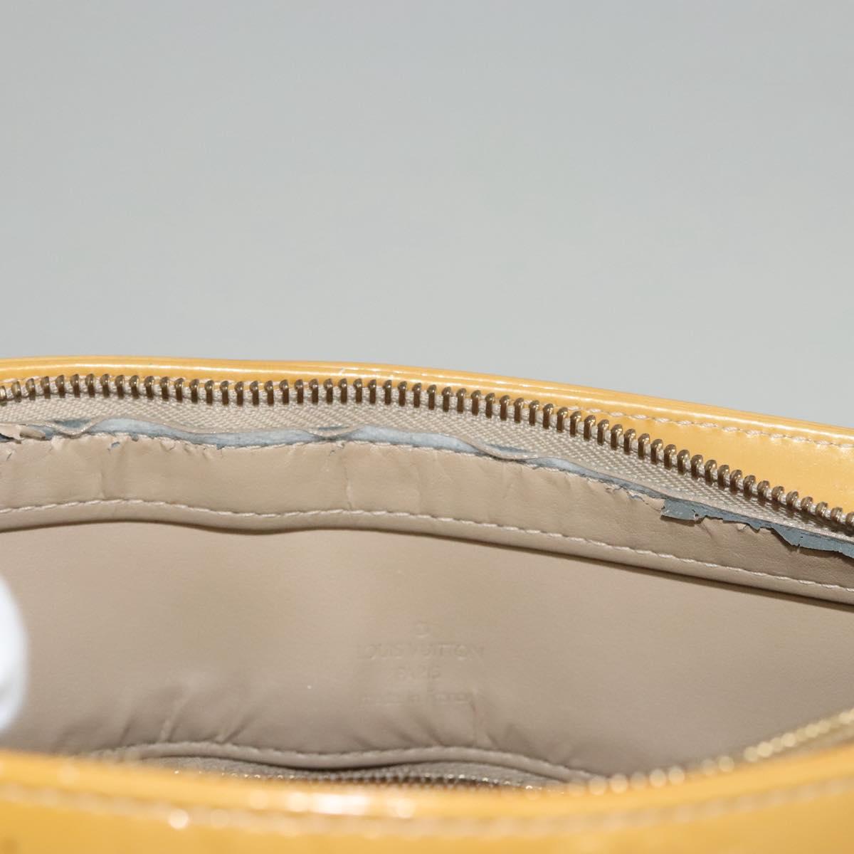 LOUIS VUITTON Monogram Vernis Houston Hand Bag Beige M91004 LV Auth 118288