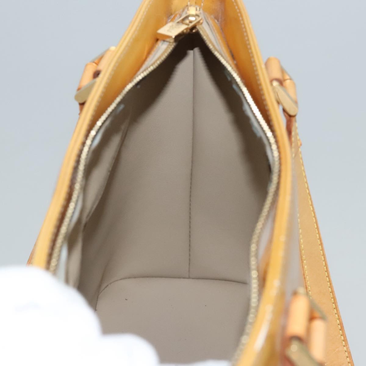 LOUIS VUITTON Monogram Vernis Houston Hand Bag Beige M91004 LV Auth 118288