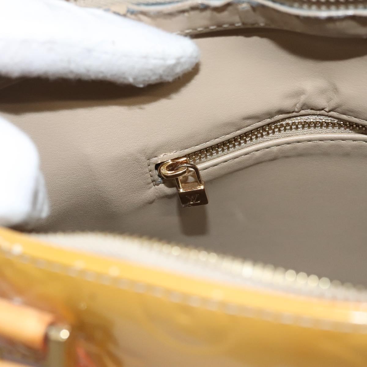 LOUIS VUITTON Monogram Vernis Houston Hand Bag Beige M91004 LV Auth 118288