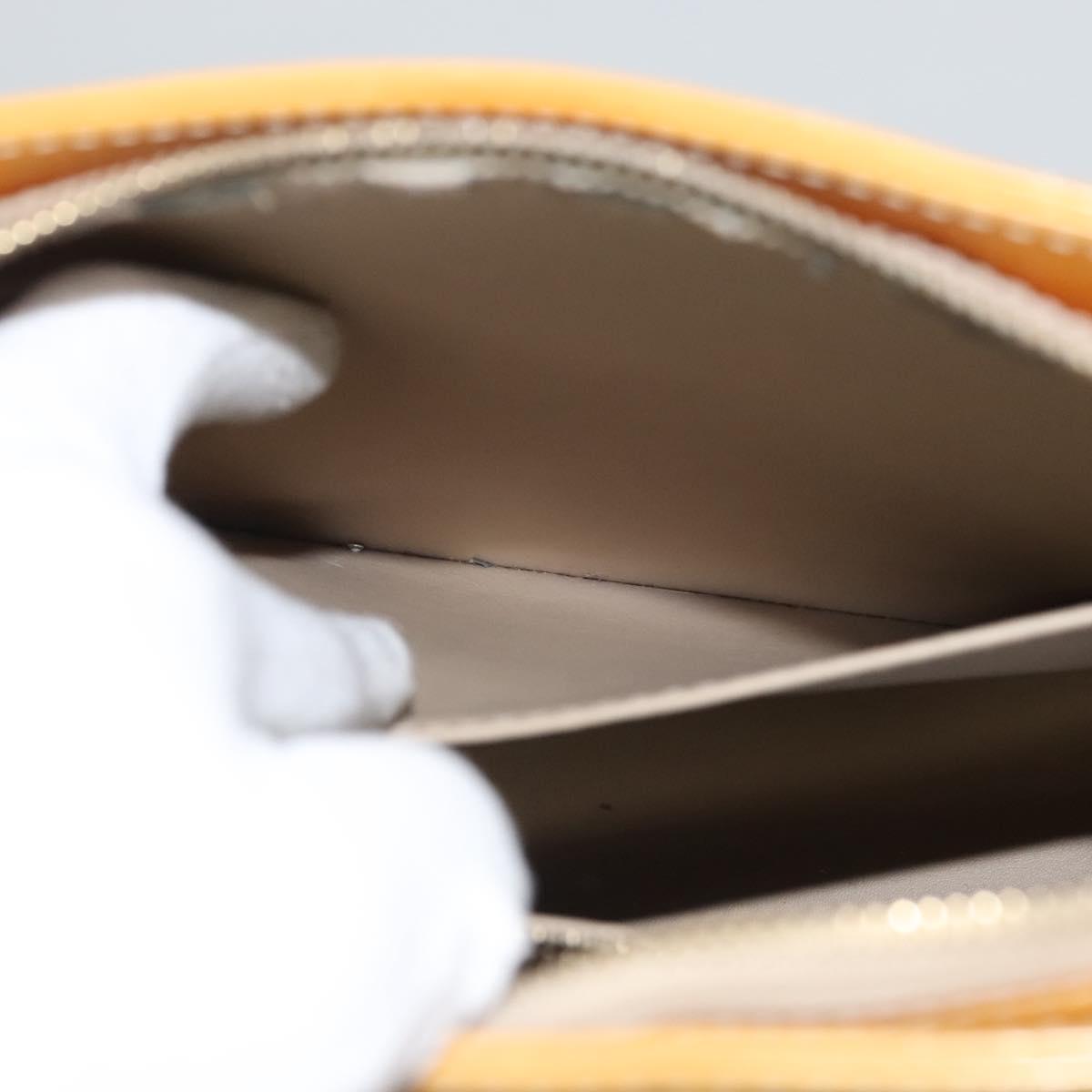 LOUIS VUITTON Monogram Vernis Houston Hand Bag Beige M91004 LV Auth 118288