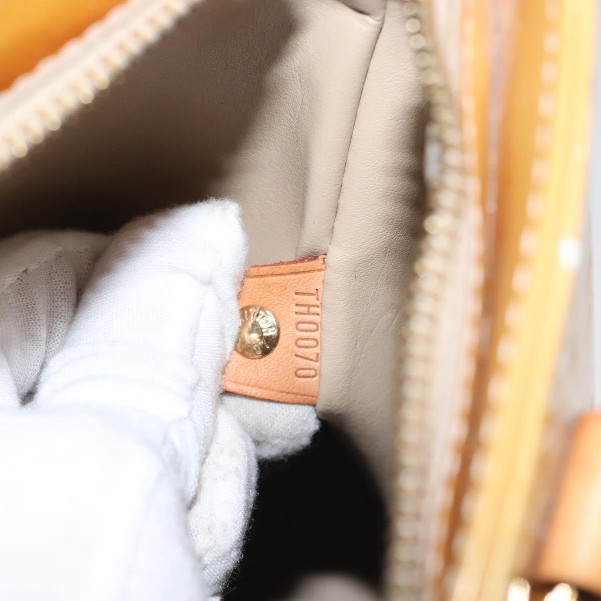 LOUIS VUITTON Monogram Vernis Houston Hand Bag Beige M91004 LV Auth 118288