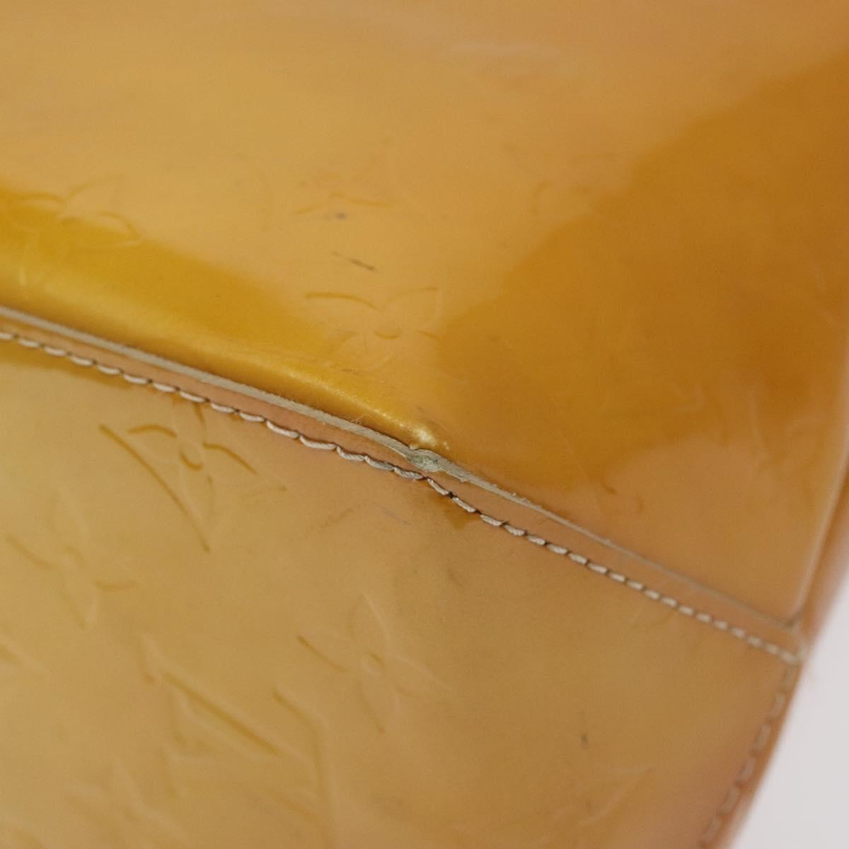 LOUIS VUITTON Monogram Vernis Reade PM Hand Bag Beige M91334 LV Auth 118318