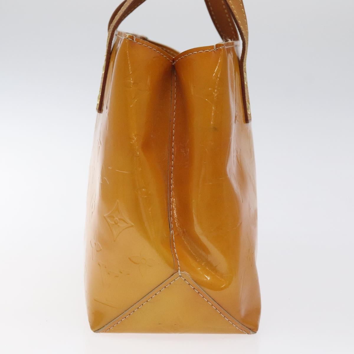 LOUIS VUITTON Monogram Vernis Reade PM Hand Bag Beige M91334 LV Auth 118318