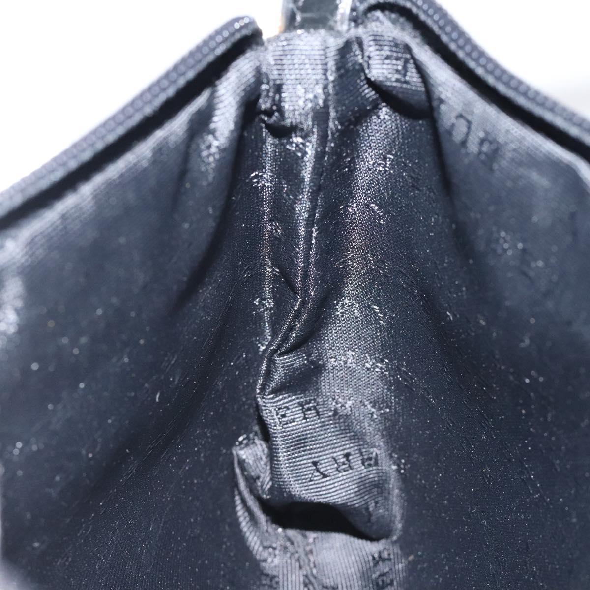 BURBERRY Nova Check Accessory Pouch PVC Beige Silver Auth 118331