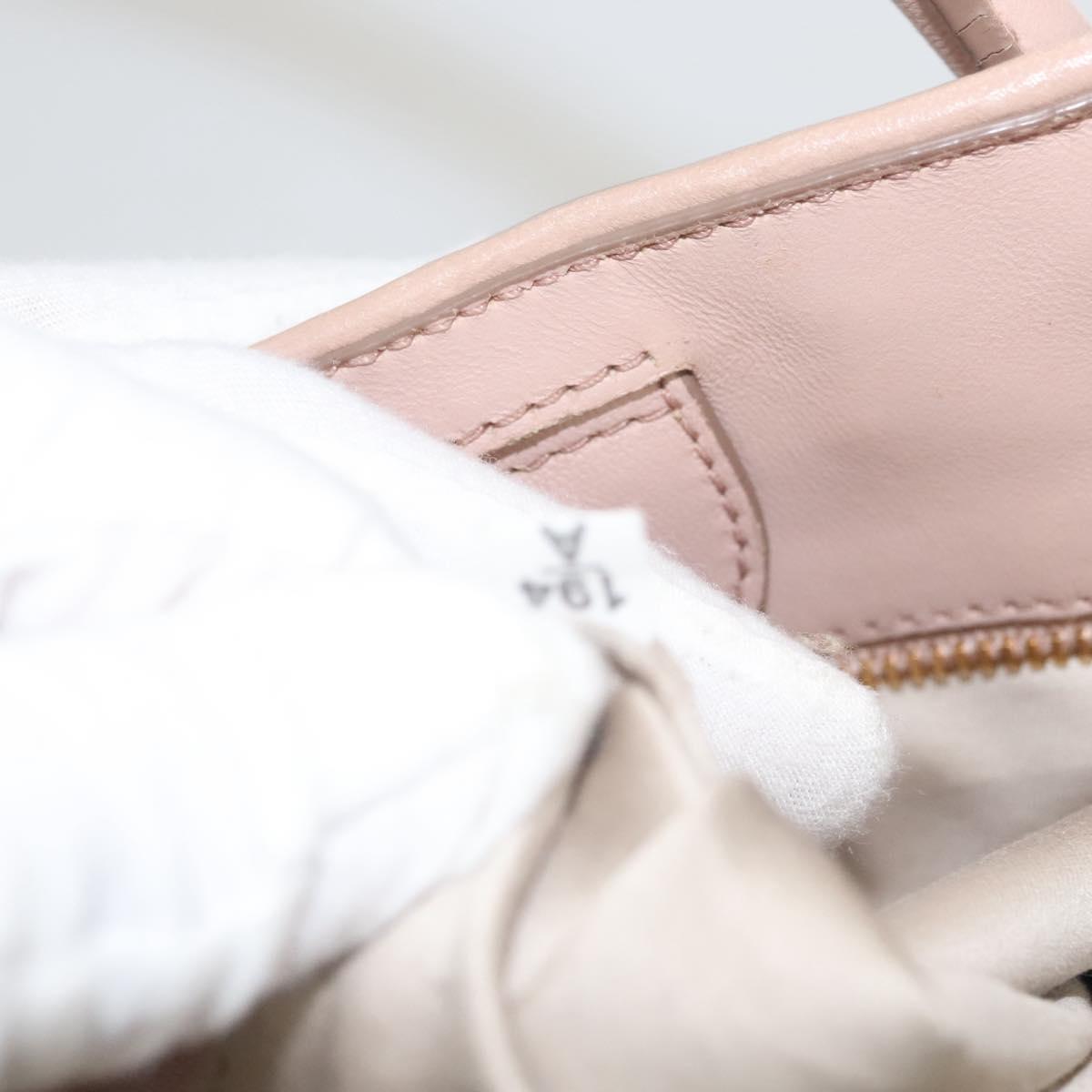 Miu Miu Matelasse Hand Bag Leather 2way Pink Gold Auth 118344