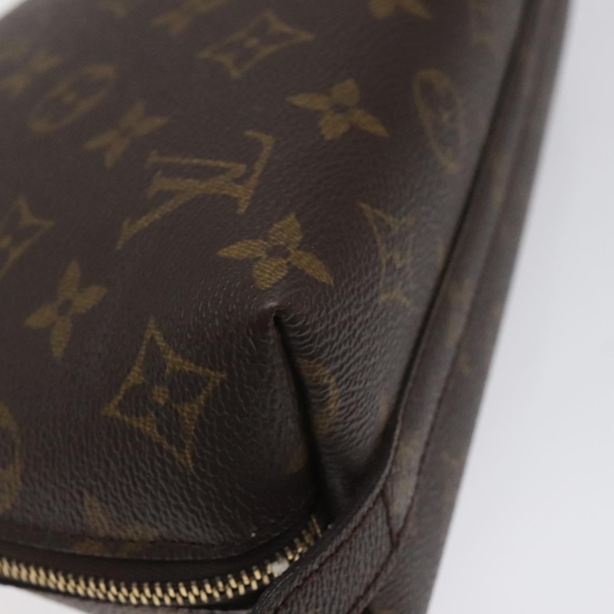 LOUIS VUITTON Monogram Trousse Demi Ronde Cosmetic Pouch M47520 LV Auth 118349