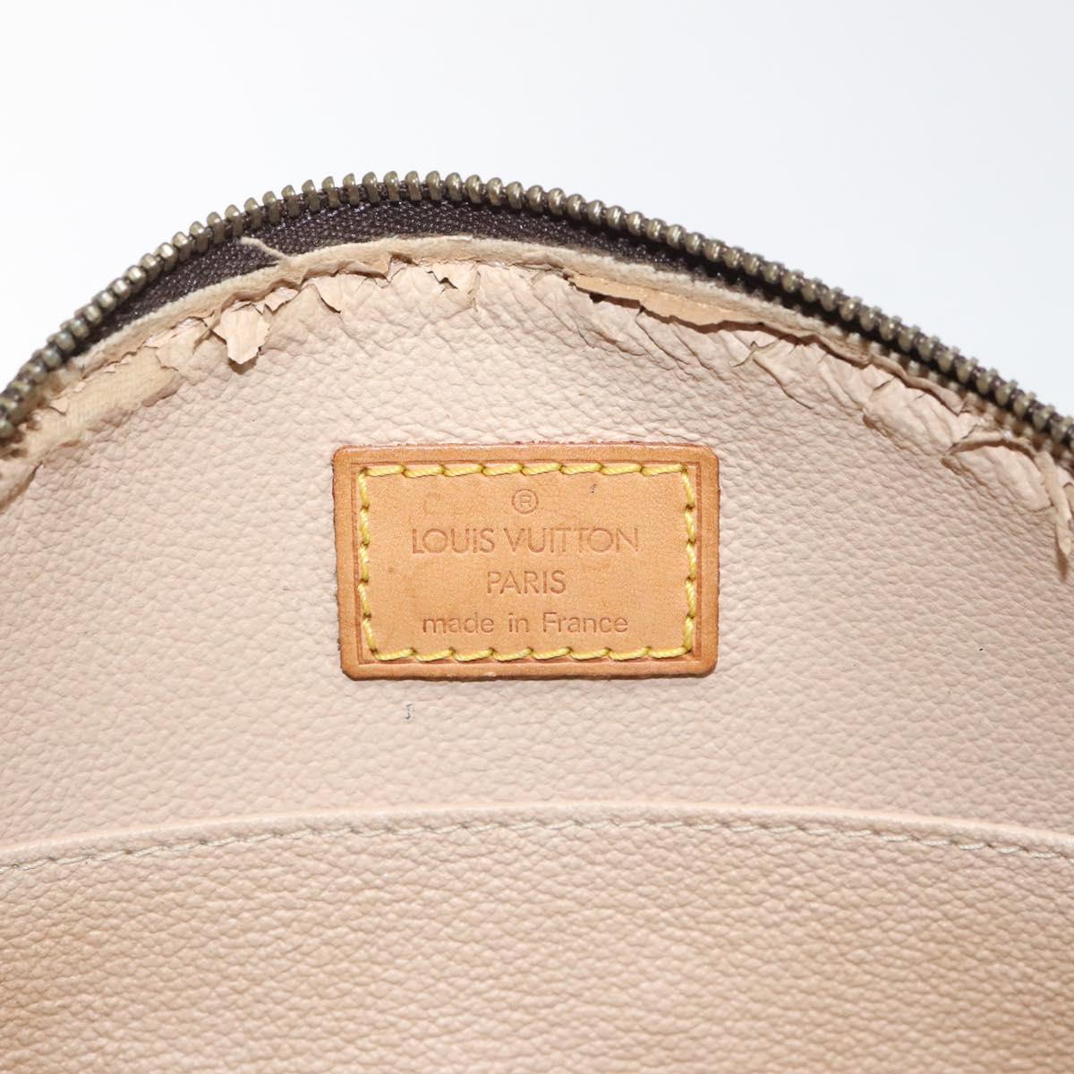 LOUIS VUITTON Monogram Trousse Demi Ronde Cosmetic Pouch M47520 LV Auth 118349