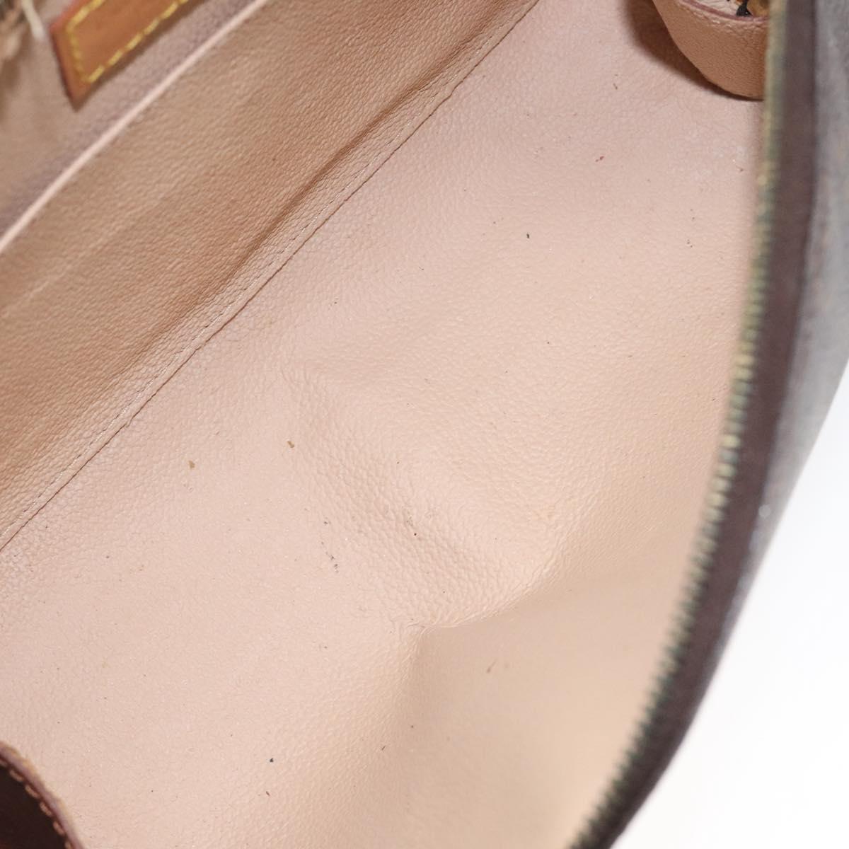 LOUIS VUITTON Monogram Trousse Demi Ronde Cosmetic Pouch M47520 LV Auth 118349
