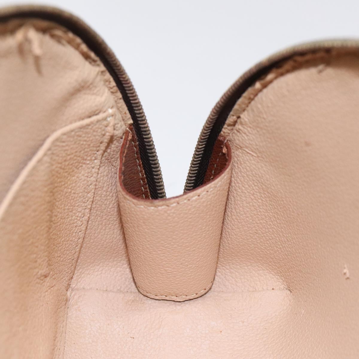 LOUIS VUITTON Monogram Trousse Demi Ronde Cosmetic Pouch M47520 LV Auth 118349