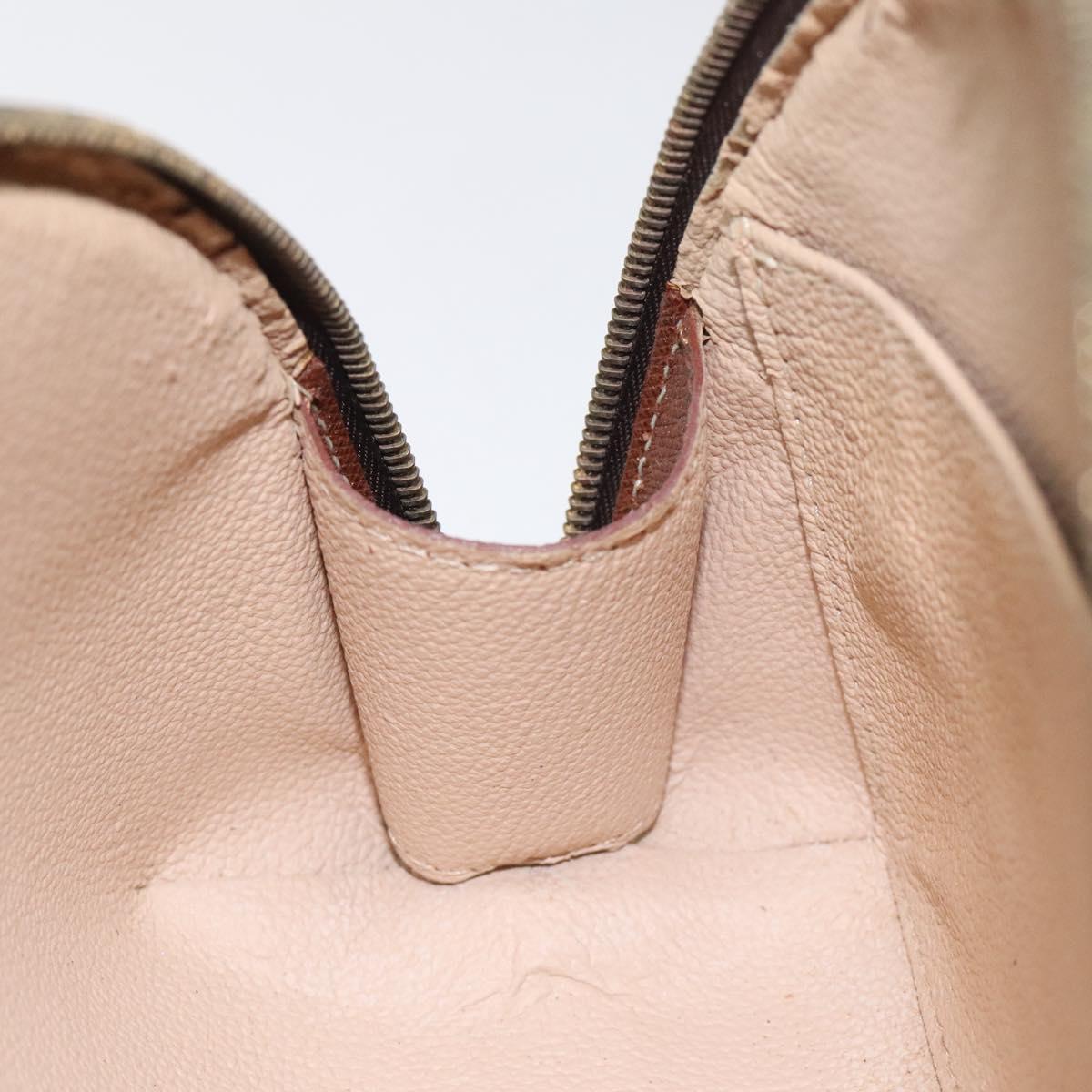 LOUIS VUITTON Monogram Trousse Demi Ronde Cosmetic Pouch M47520 LV Auth 118349