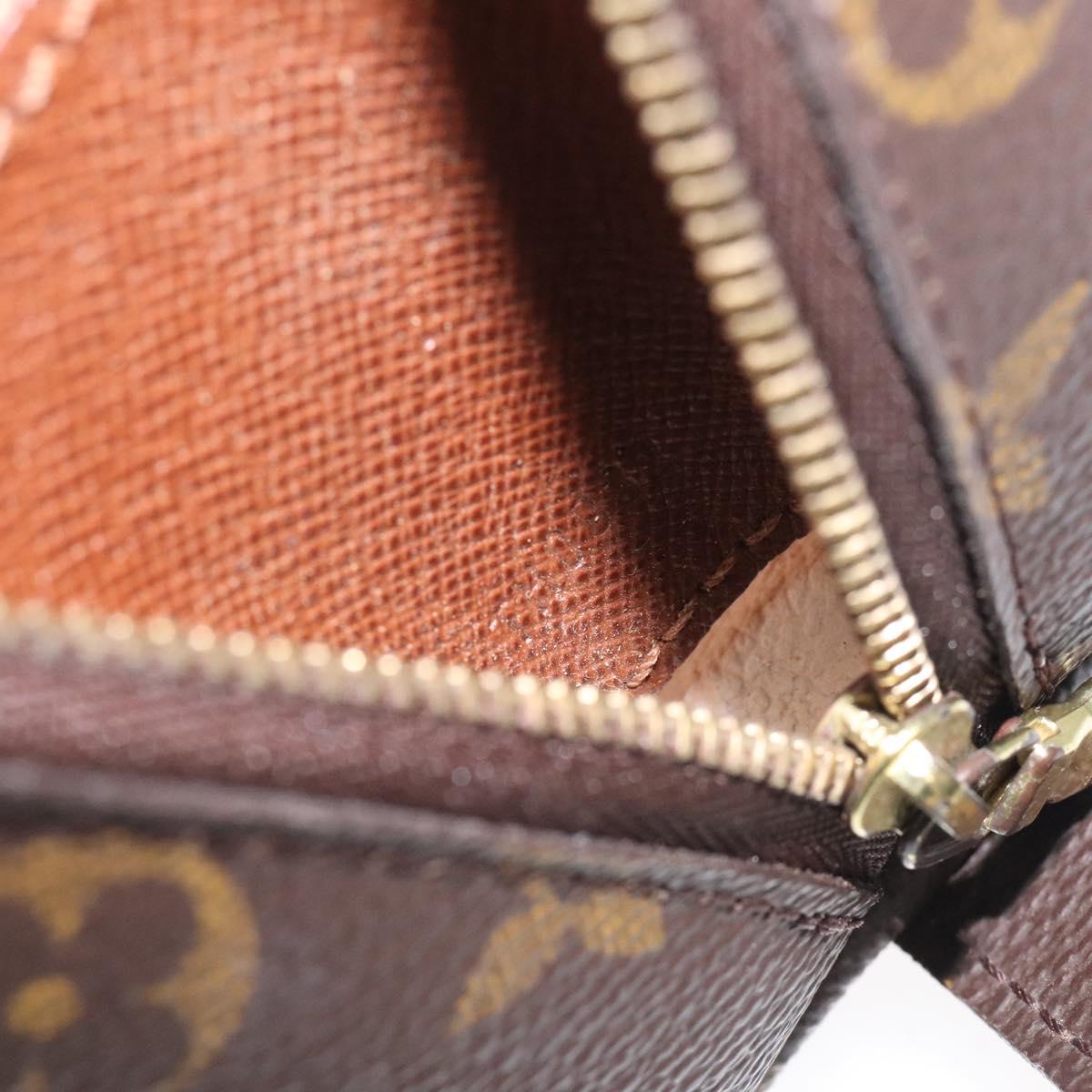 LOUIS VUITTON Monogram Trousse Demi Ronde Cosmetic Pouch M47520 LV Auth 118349