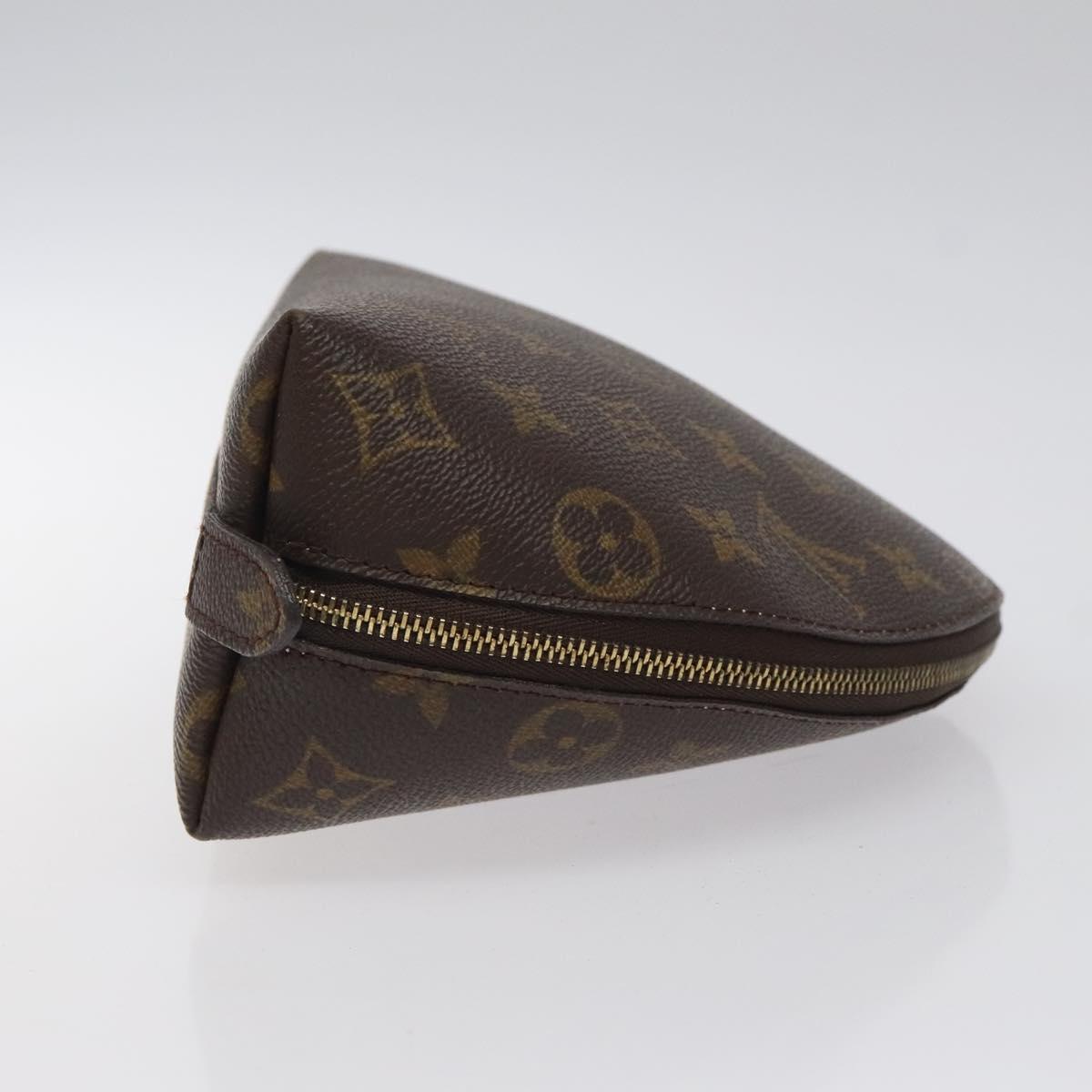 LOUIS VUITTON Monogram Trousse Demi Ronde Cosmetic Pouch M47520 LV Auth 118349