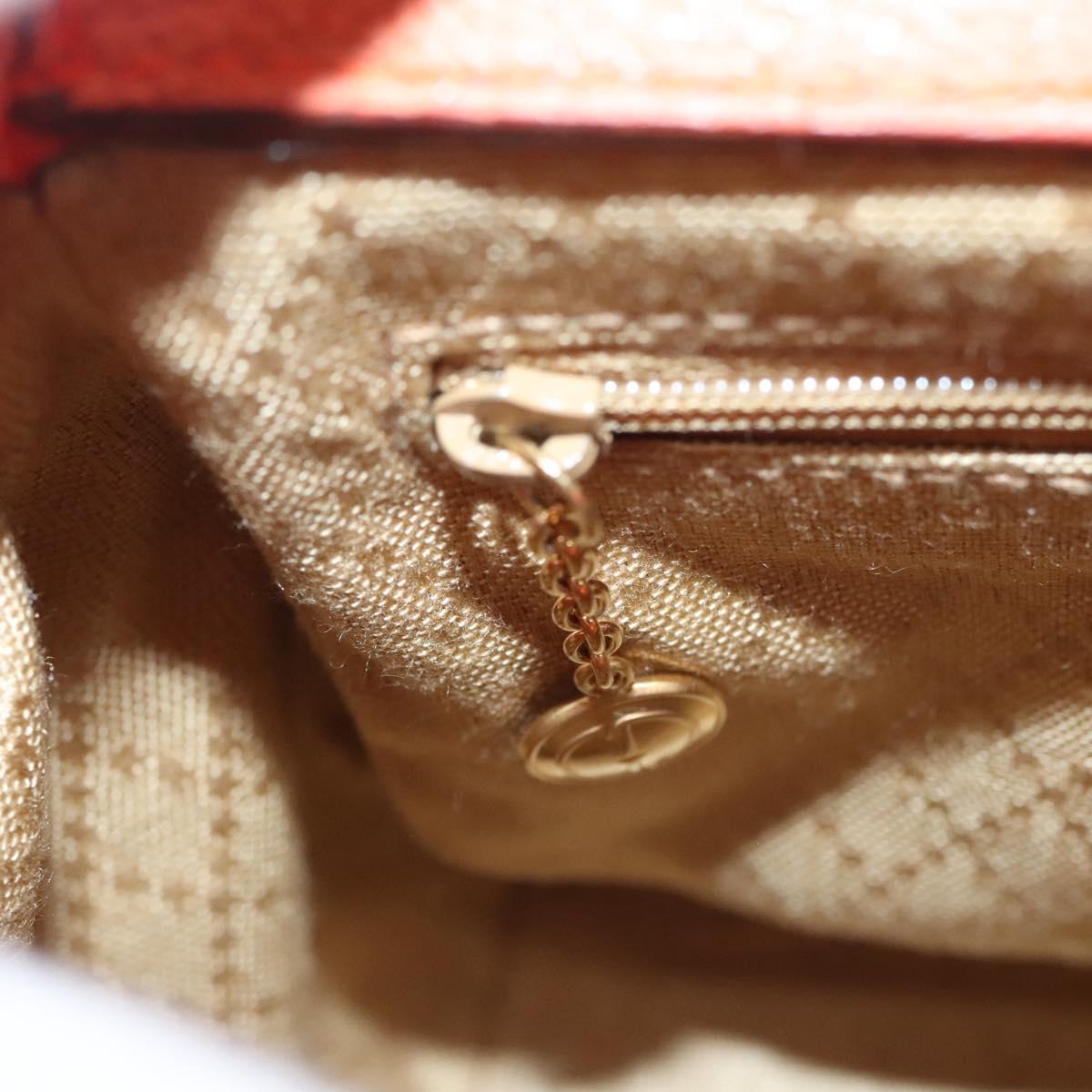 GUCCI Bamboo Hand Bag Suede 2way Orange Gold 000 123 0316 Auth 118353