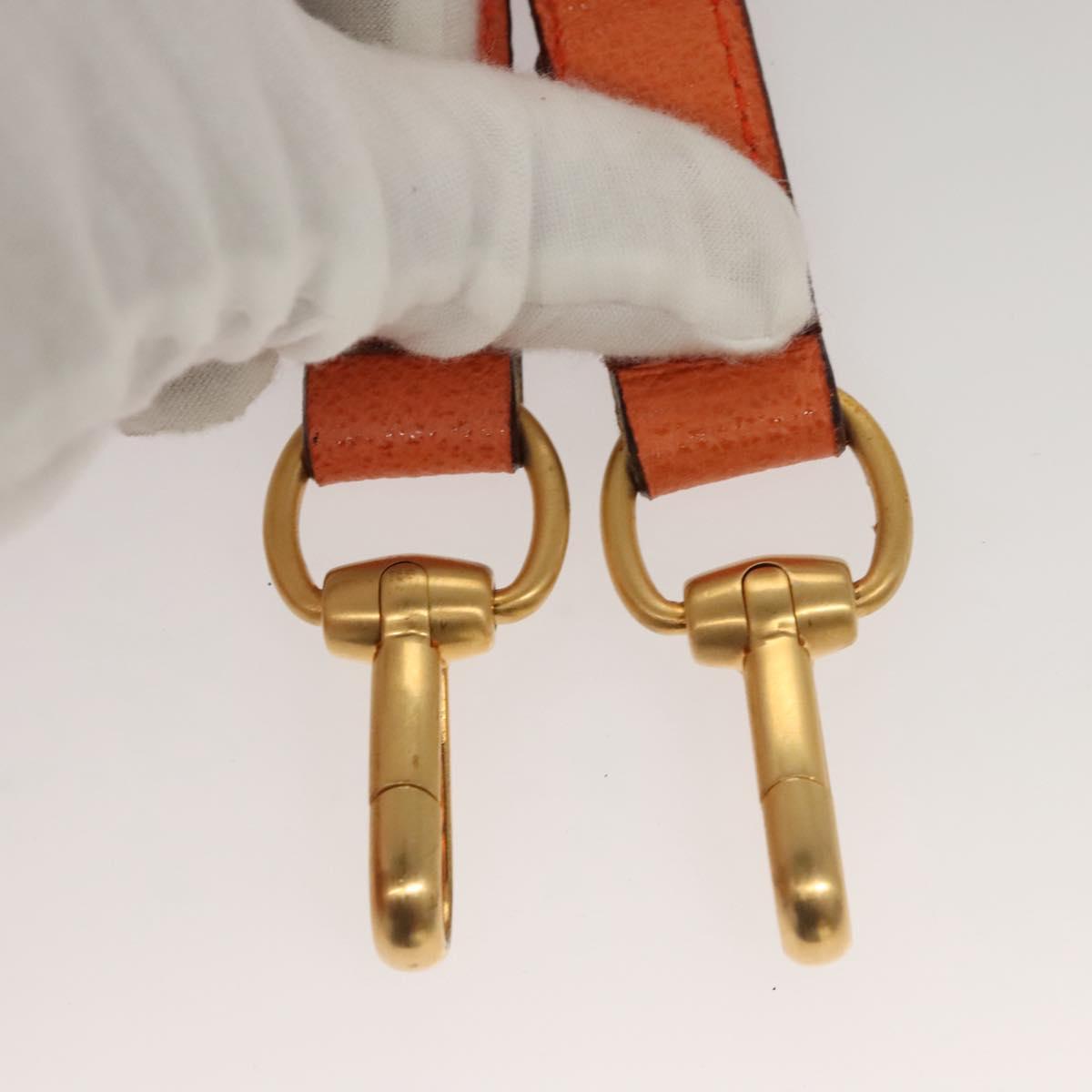 GUCCI Bamboo Hand Bag Suede 2way Orange Gold 000 123 0316 Auth 118353