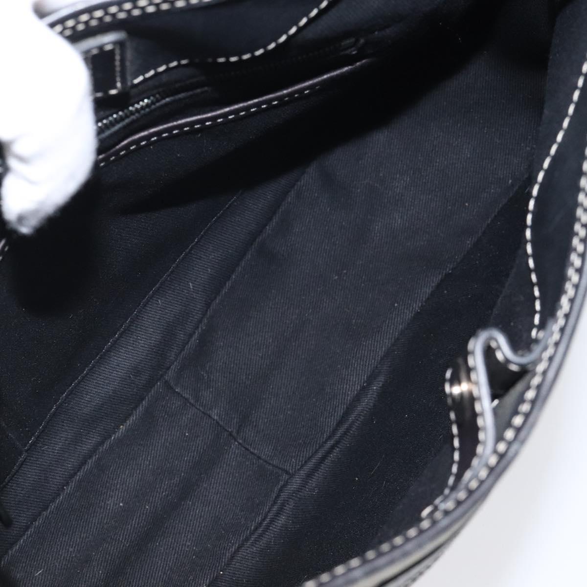 CELINE Macadam Canvas Shoulder Bag Gray Silver Auth 118368