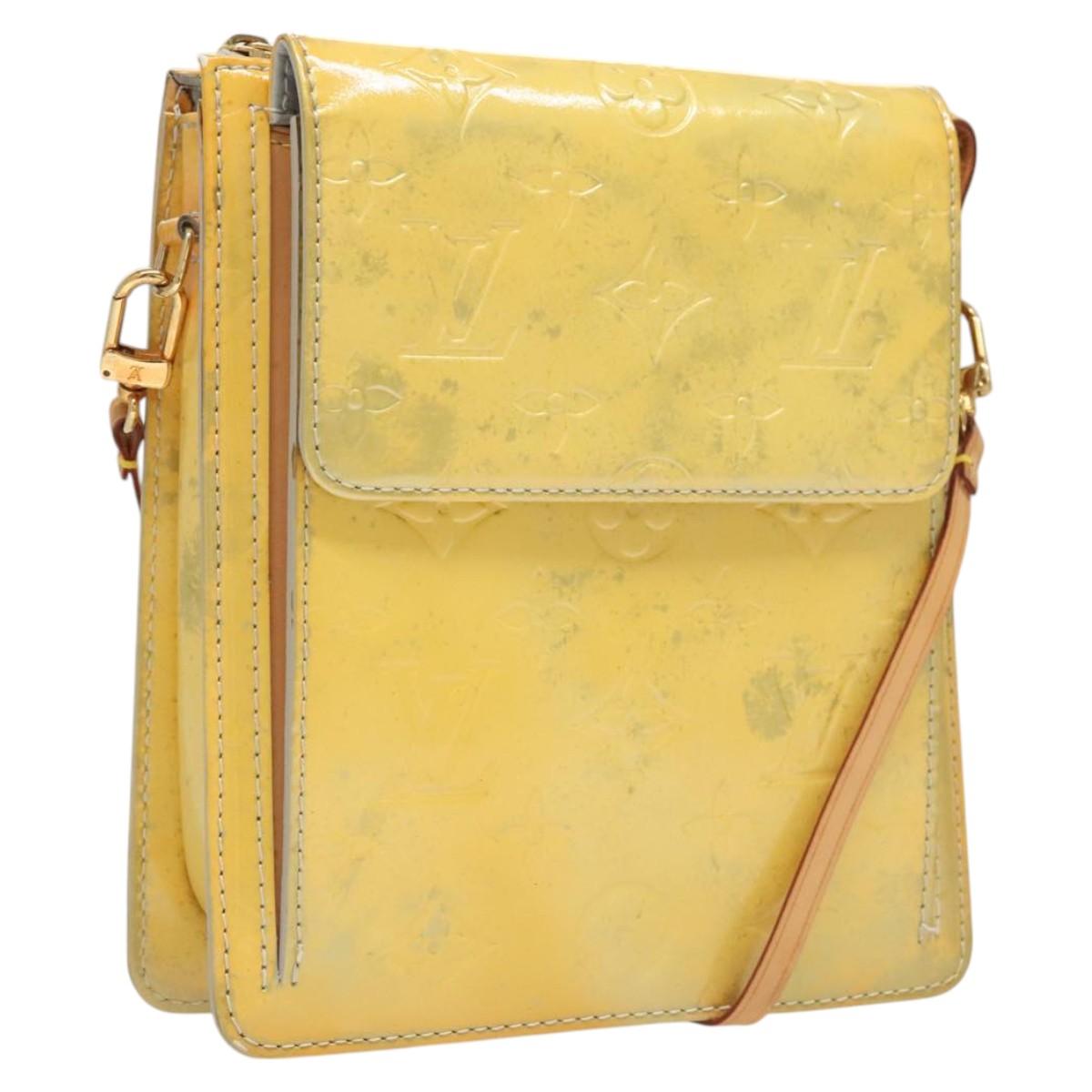 LOUIS VUITTON Monogram Vernis Motto Accessory Pouch Gris M91030 LV Auth 118370