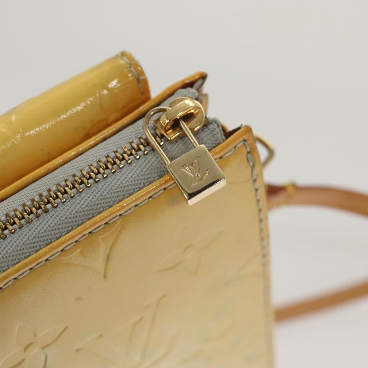 LOUIS VUITTON Monogram Vernis Motto Accessory Pouch Gris M91030 LV Auth 118370