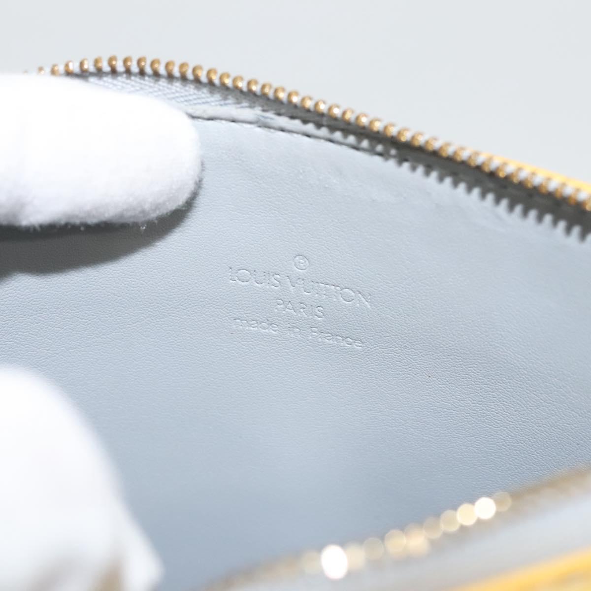 LOUIS VUITTON Monogram Vernis Motto Accessory Pouch Gris M91030 LV Auth 118370