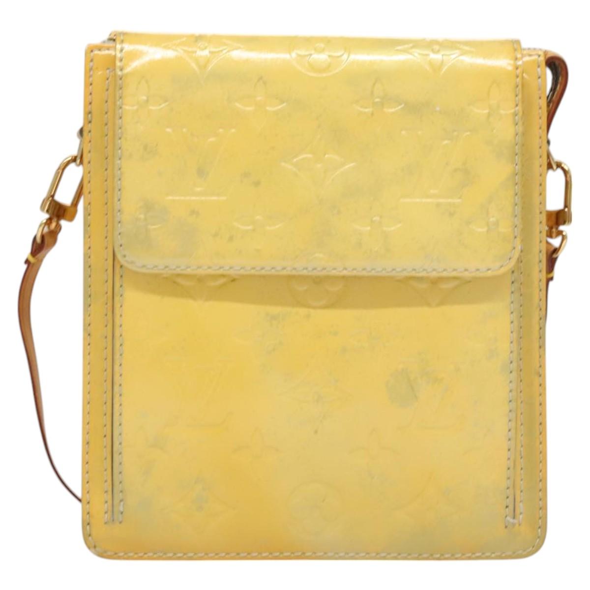 LOUIS VUITTON Monogram Vernis Motto Accessory Pouch Gris M91030 LV Auth 118370