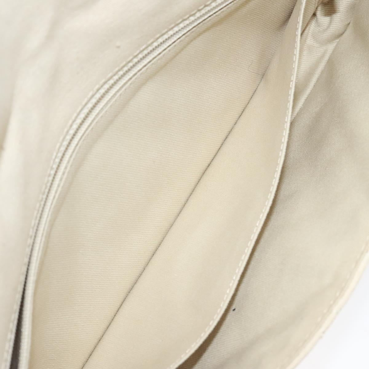 CHANEL Cruise Line Matelasse Clutch Bag Cream Silver CC Auth 118381