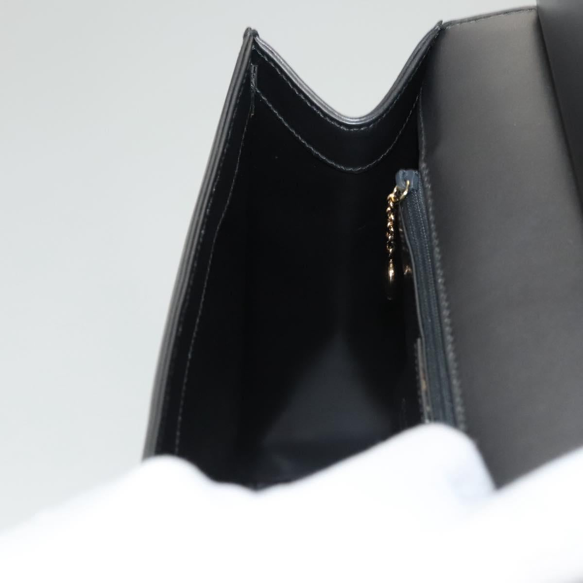 GUCCI Shoulder Bag Leather Brown Gold Auth 118429